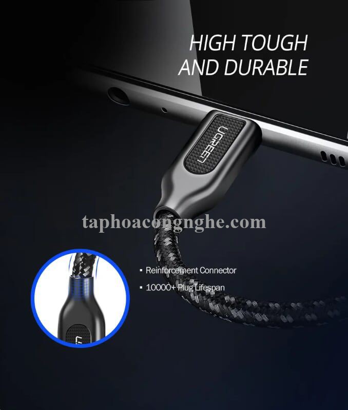 Ugreen 50223 0.5M Cáp USB TypeC sang USB mạ Zinc alloy cao cấp US265 30050223